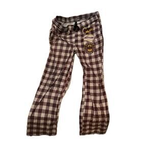 Batman Gotham Brown Checked Sleepwear Pants Mens Med